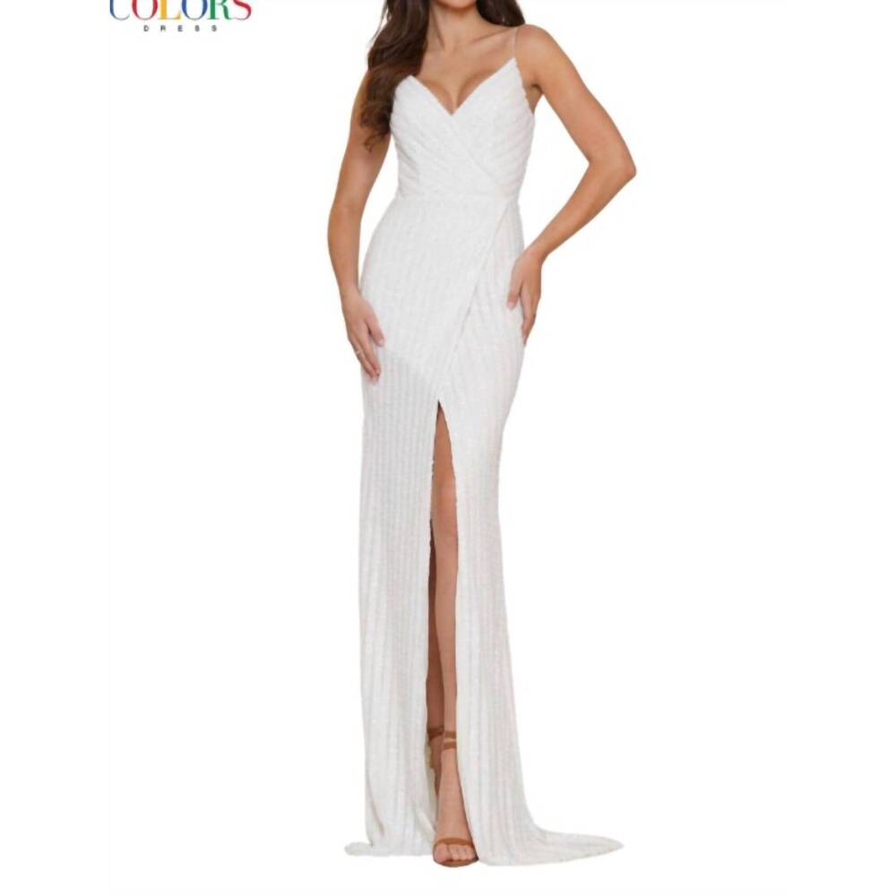 NEW COLORS DRESS evening gown in white